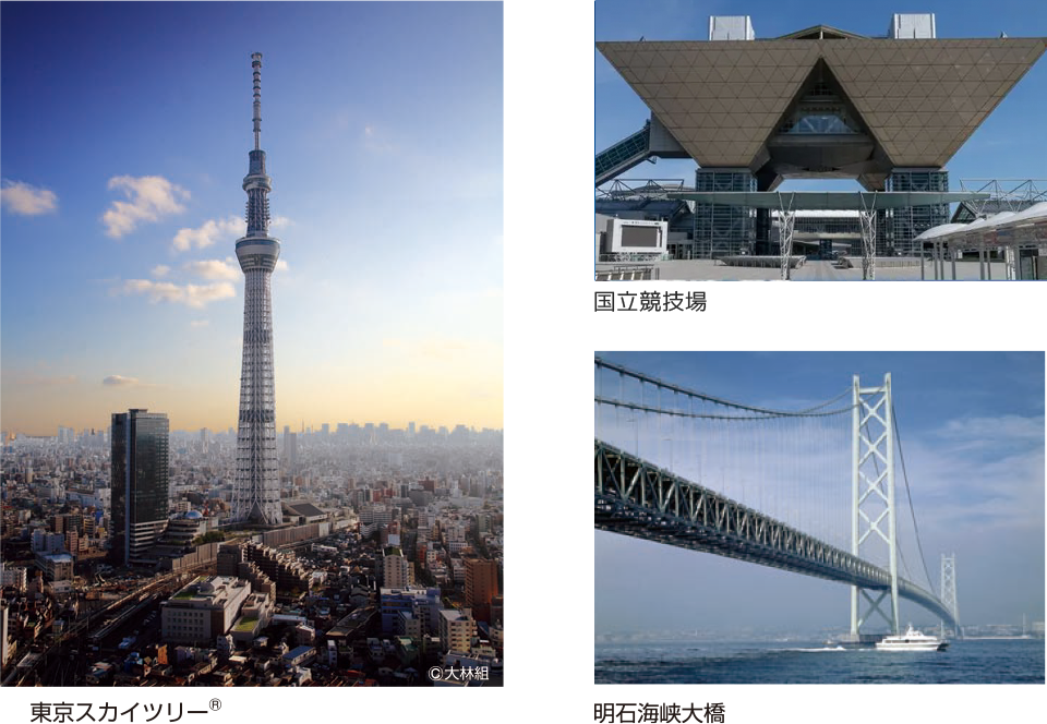 ルミフロン採用実績（スカイツリー・航空機など）